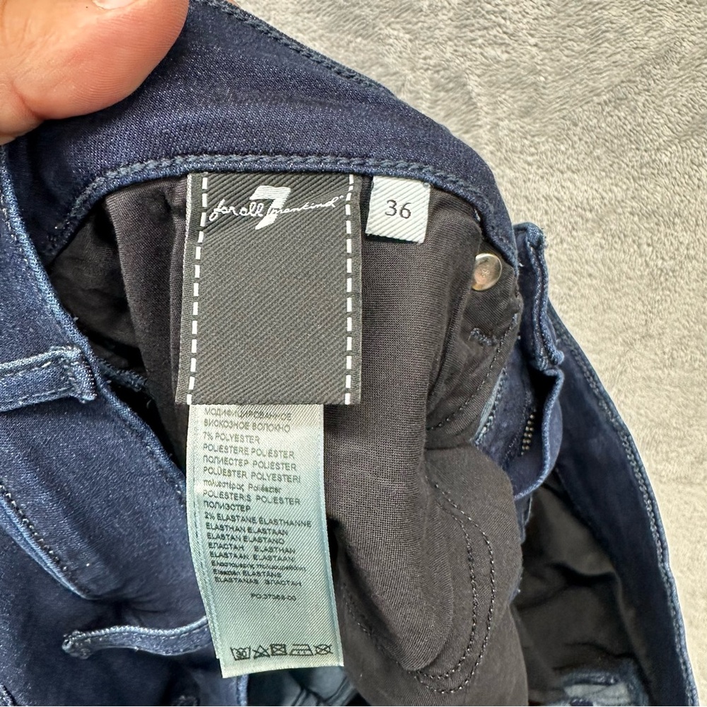 7 For All Mankind Luxe Performance Plus Slimmy Jeans Size 36 Slim Straight - Picture 3 of 11
